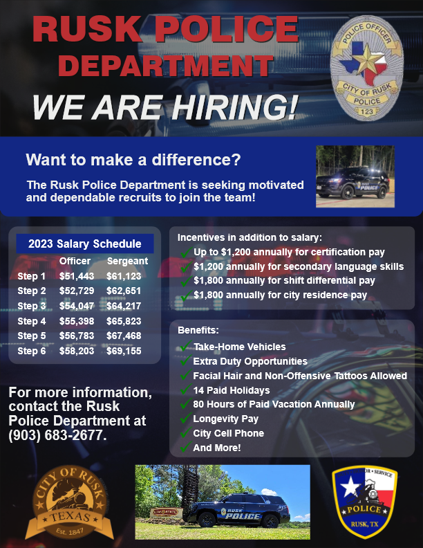 City of Rusk TX The Heart of East Texas