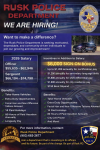 CITY OF RUSK - PD HIRING 6K Sign On Bonus